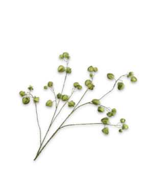 SILK-KA Branche de Physalis verte | 123 cm