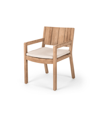 GOMMAIRE Outdoor Meubels | Organic Living Sessel Mario | Teakholz Naturgrau