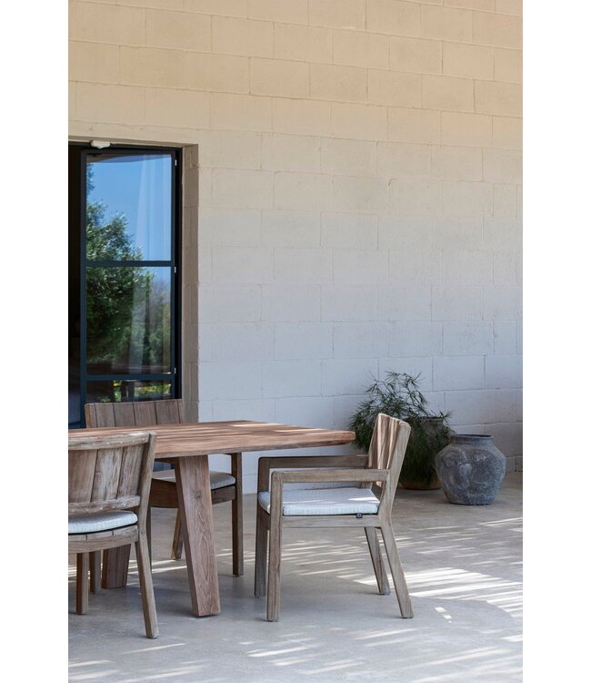 GOMMAIRE Outdoor Meubels | Organic Living Sessel Mario | Teakholz Naturgrau