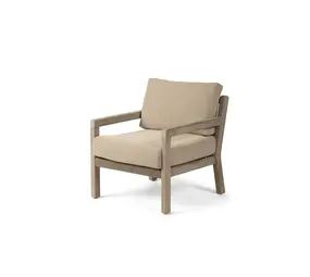GOMMAIRE Outdoor Meubels | Organic Living 1-Seater Mario | Teak Natural Grey / Rope