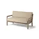 GOMMAIRE Outdoor | Organic Living 2-Seater Mario | Teak Natural Grey / Rope