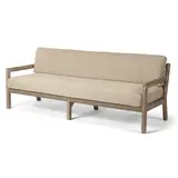 GOMMAIRE Outdoor Meubels | Organic Living 3-seters Mario | Teak Naturgrå / Tau