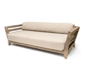 GOMMAIRE Outdoor | Organic Living Canapé Mia 3 places | Teck gris naturel