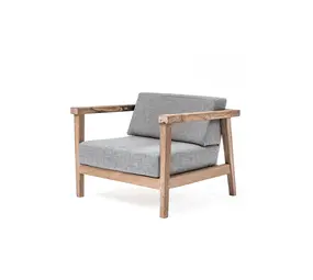 GOMMAIRE Outdoor | Organic Living 1-Sitzer Kopenhagen | Teak Naturgrau