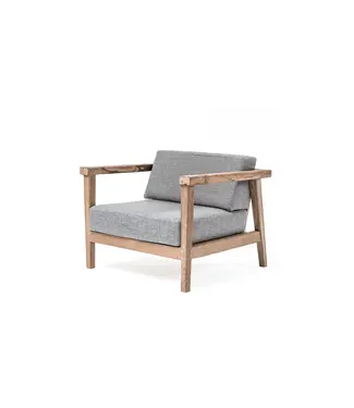 GOMMAIRE Outdoor Meubels | Organic Living Divano monoposto Copenhagen | Teak grigio naturale