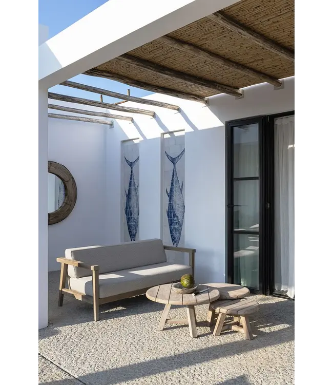 GOMMAIRE Outdoor Meubels | Organic Living 2-seters Copenhague | Teak Naturgrå