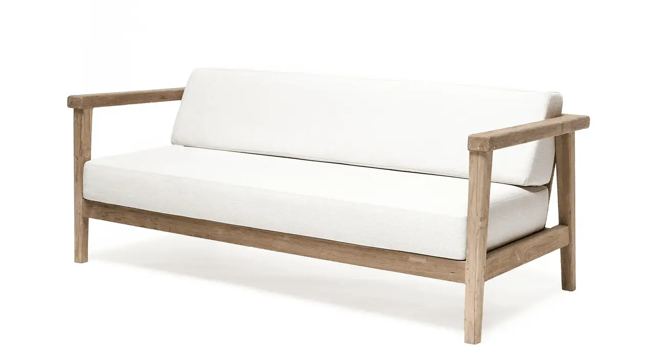 GOMMAIRE Outdoor | Organic Living Divano a 2 posti Copenhagen | Teak grigio naturale