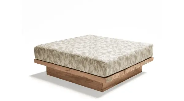 GOMMAIRE Outdoor | Organic Living Otomana Magnus | Teca gris natural