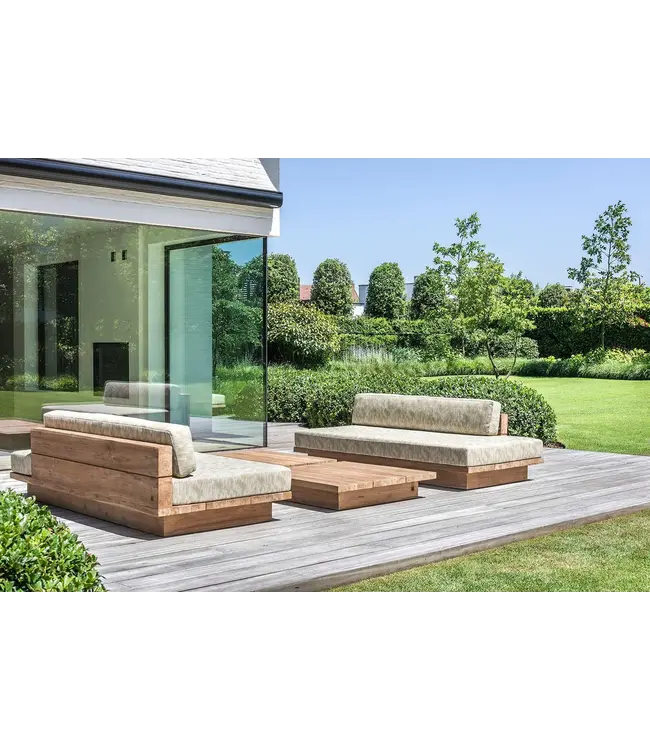 GOMMAIRE Outdoor Meubels | Organic Living Lounge Magnus | Teak Natural Grey