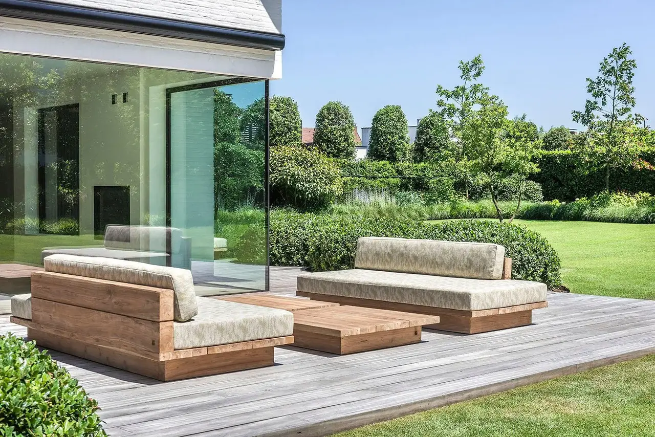 GOMMAIRE Outdoor | Organic Living Lounge Magnus | Teak Grigio Naturale