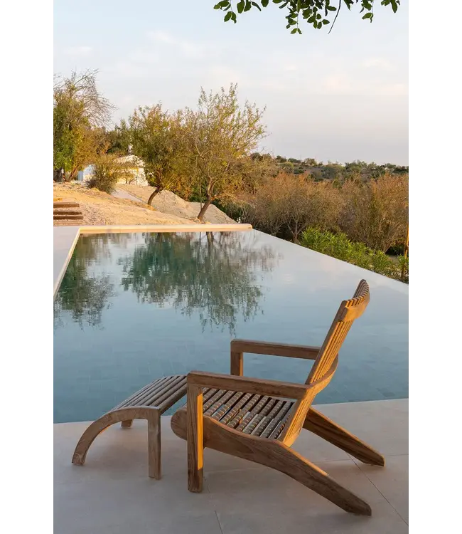 GOMMAIRE Outdoor Meubels | Organic Living Easy Chair Orso | Teak Natural Grey