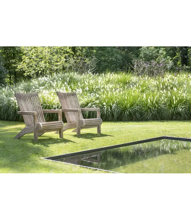 GOMMAIRE Outdoor Meubels | Organic Living Fauteuil Orso | Teck gris naturel