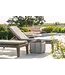 GOMMAIRE Outdoor Meubels | Organic Living Solseng Lisa inkl. hjul | Teak naturgrå / PE-flettet antikk marihuana