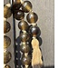 NU PUUR & GROEN Glass necklace on stand - Round bead