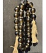 NU PUUR & GROEN Glass necklace on stand - Round bead