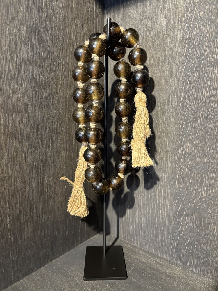 NU PUUR & GROEN Glas ketting op standaard - Ronde kraal NU PUUR & GROEN Glas ketting op standaard - Ronde kraal