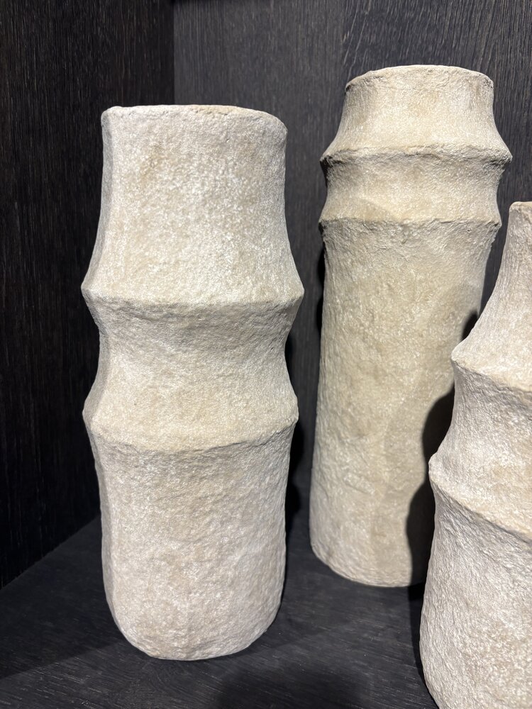 NU PUUR & GROEN Bomulls-maché-vaser brune - Sett med 3 NU PUUR & GROEN Bomulls-maché-vaser brune - Sett med 3