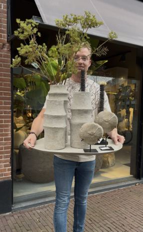 NU PUUR & GROEN Cotton Maché vazen bruin - Set van 3 NU PUUR & GROEN Cotton Maché vazen bruin - Set van 3