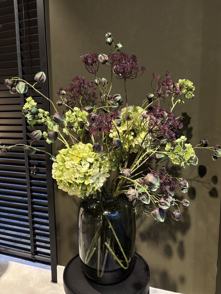 SILK-KA Bouquet autunnale verde/viola SILK-KA Bouquet autunnale verde/viola