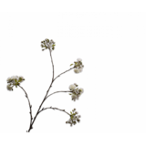 SILK-KA Crème Branche de Fleurs | 132 cm