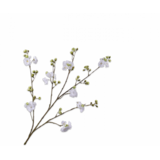 SILK-KA Branche fleurie crème/verte | 118 cm