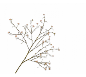 SILK-KA Branche de pêcher en fleurs | 107 cm