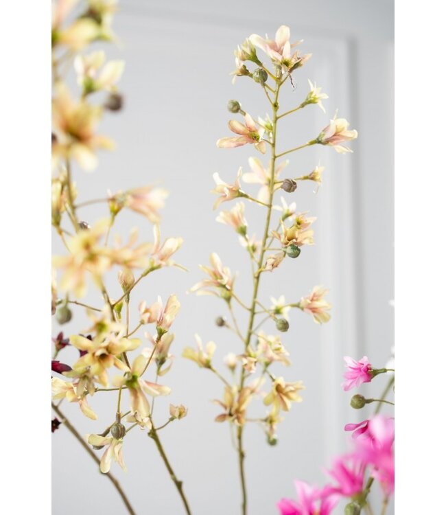 SILK-KA Hyacinth Branch Green/Pink | 111 cm