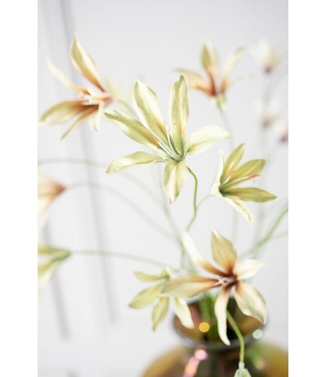 SILK-KA Ramo di giglio verde | 114 cm