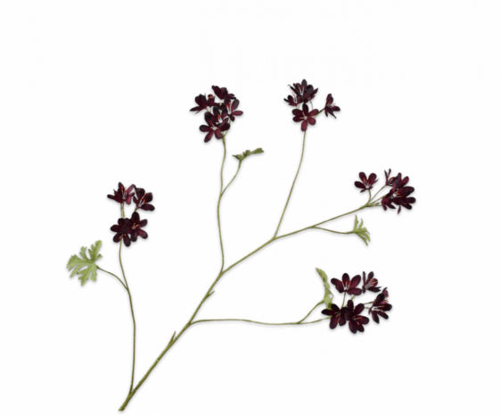 SILK-KA Branche de géranium Bordeaux | 94 cm SILK-KA Branche de géranium Bordeaux | 94 cm
