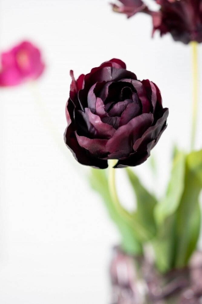 SILK-KA Tallo de tulipán Burdeos RT | 82 cm SILK-KA Tallo de tulipán Burdeos RT | 82 cm
