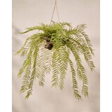 SILK-KA Fougère artificielle suspendue verte 119 cm XL / SILK-KA