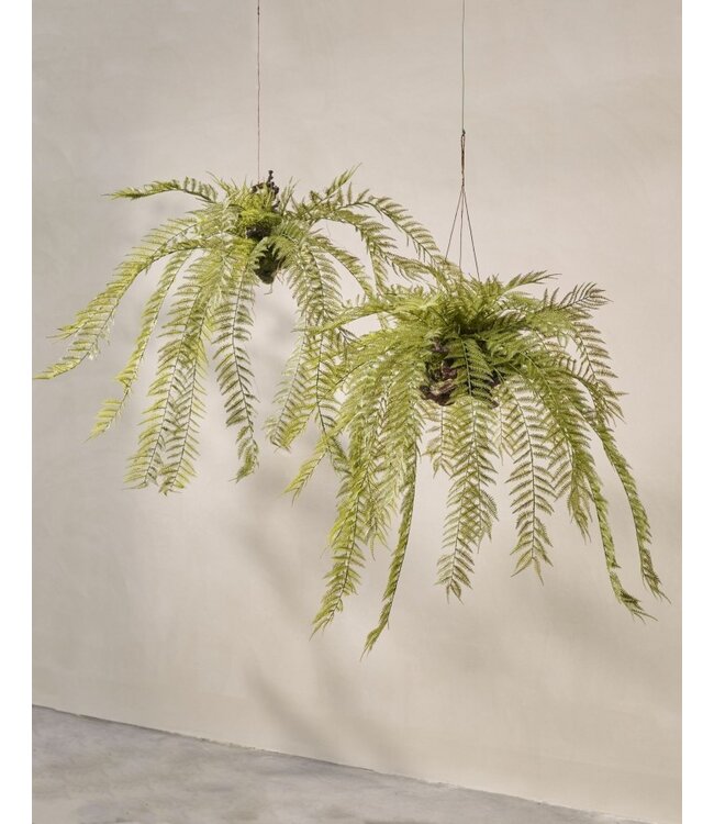 SILK-KA Artificial hanging fern green 119 cm XL / SILK-KA