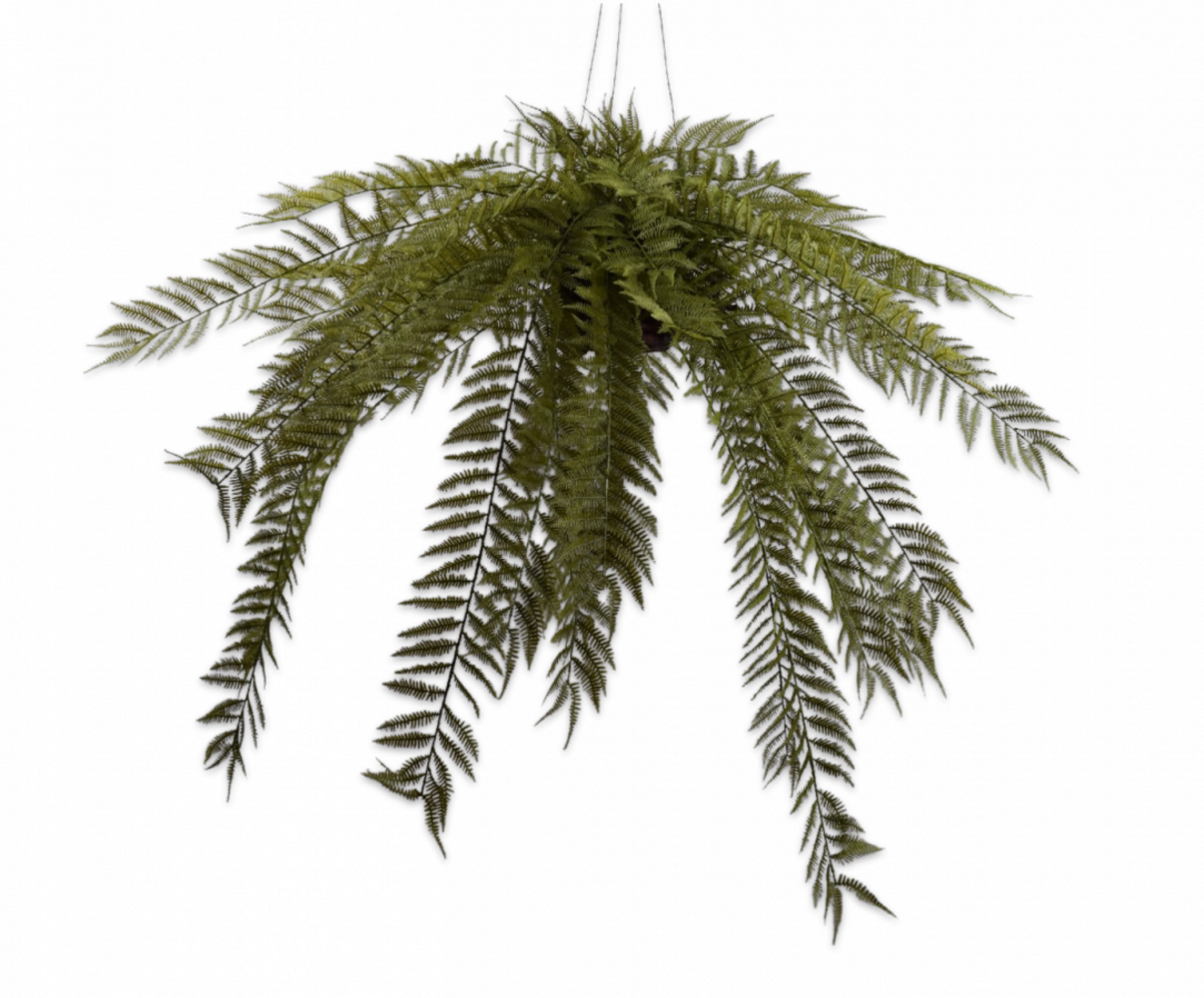 SILK-KA Artificial hanging fern green 119 cm XL / SILK-KA SILK-KA Artificial hanging fern green 119 cm XL / SILK-KA