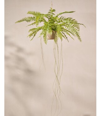 SILK-KA Fougère artificielle suspendue verte 74 cm / SILK-KA