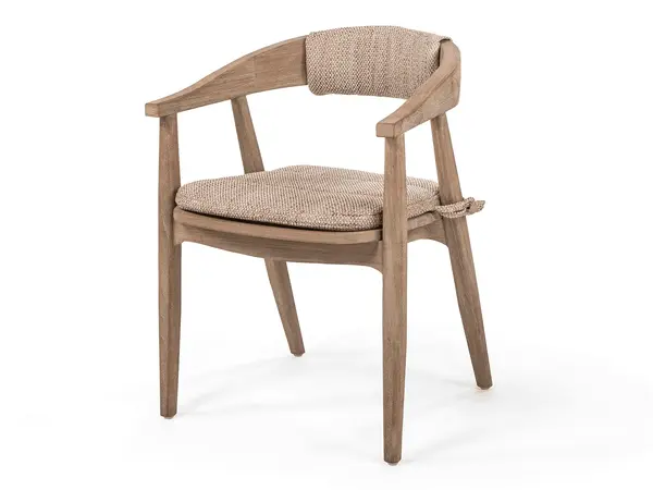 GOMMAIRE Outdoor | Organic Living Fauteuil Faye | Teck gris naturel