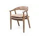 GOMMAIRE Outdoor | Organic Living Armchair Faye Wicker Seat | Teak Natural Grey