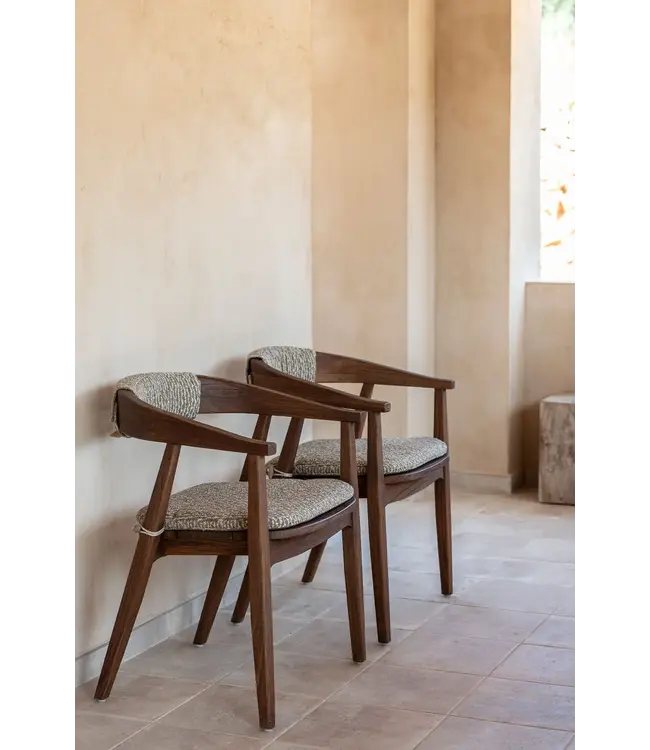 GOMMAIRE Outdoor Meubels | Organic Living Sessel Faye | Teakholz, gebeizt in Emas Braun