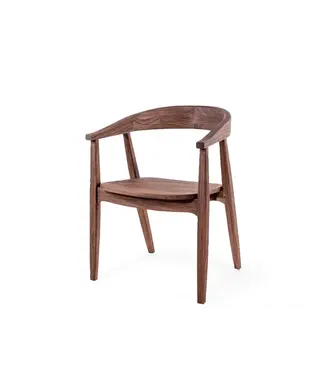 GOMMAIRE Outdoor Meubels | Organic Living Armchair Faye | Teak Woodstain Emas Brown
