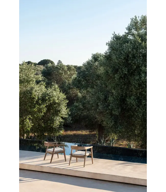 GOMMAIRE Outdoor Meubels | Organic Living Lenestol Faye | Teak Naturgrå