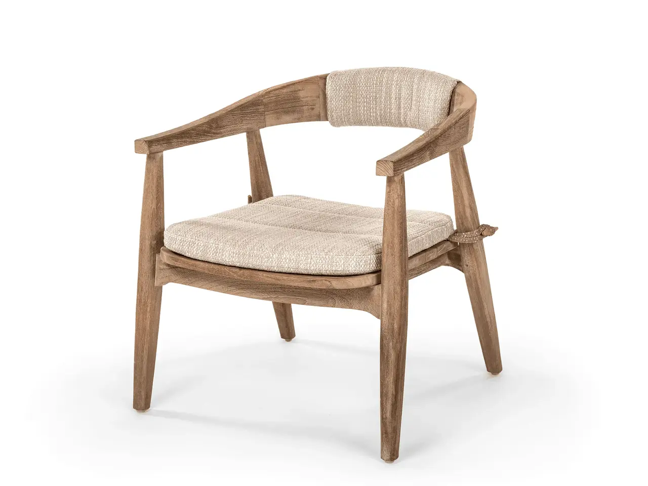 GOMMAIRE Outdoor | Organic Living Easy Chair Faye | Teak Natural Grey