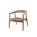 GOMMAIRE Outdoor | Organic Living Poltrona Faye con seduta in vimini | Teak grigio naturale
