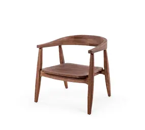 GOMMAIRE Outdoor Meubels | Organic Living Easy Chair Faye | Teak Woodstain Emas Brown
