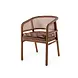 GOMMAIRE Outdoor | Organic Living Armchair Imen | Teak Woodstain Emas Brown / PE Wicker Blend