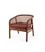 GOMMAIRE Outdoor Meubels | Organic Living Lenestol Imen | Teakbeis Emas Brun / PE-fletningsblanding