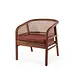 GOMMAIRE Outdoor | Organic Living Poltrona Imen | Legno di teak con finitura marrone Emas / Miscela di vimini PE