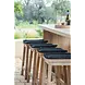 GOMMAIRE Outdoor | Organic Living Sgabello da bar Alexi | Teak riciclato grigio naturale