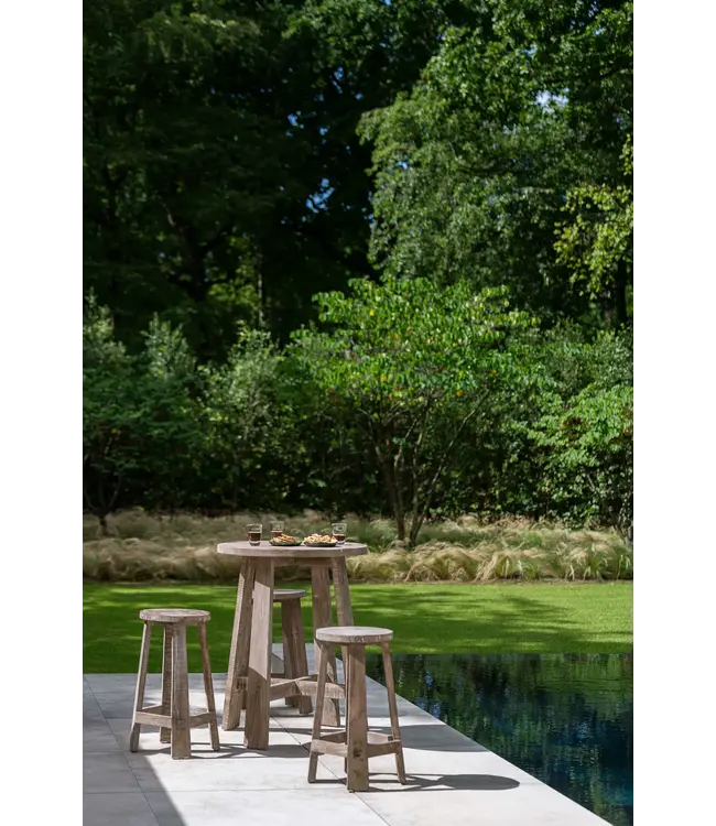 GOMMAIRE Outdoor Meubels | Organic Living Barkrakk Alex | Teak Naturgrå