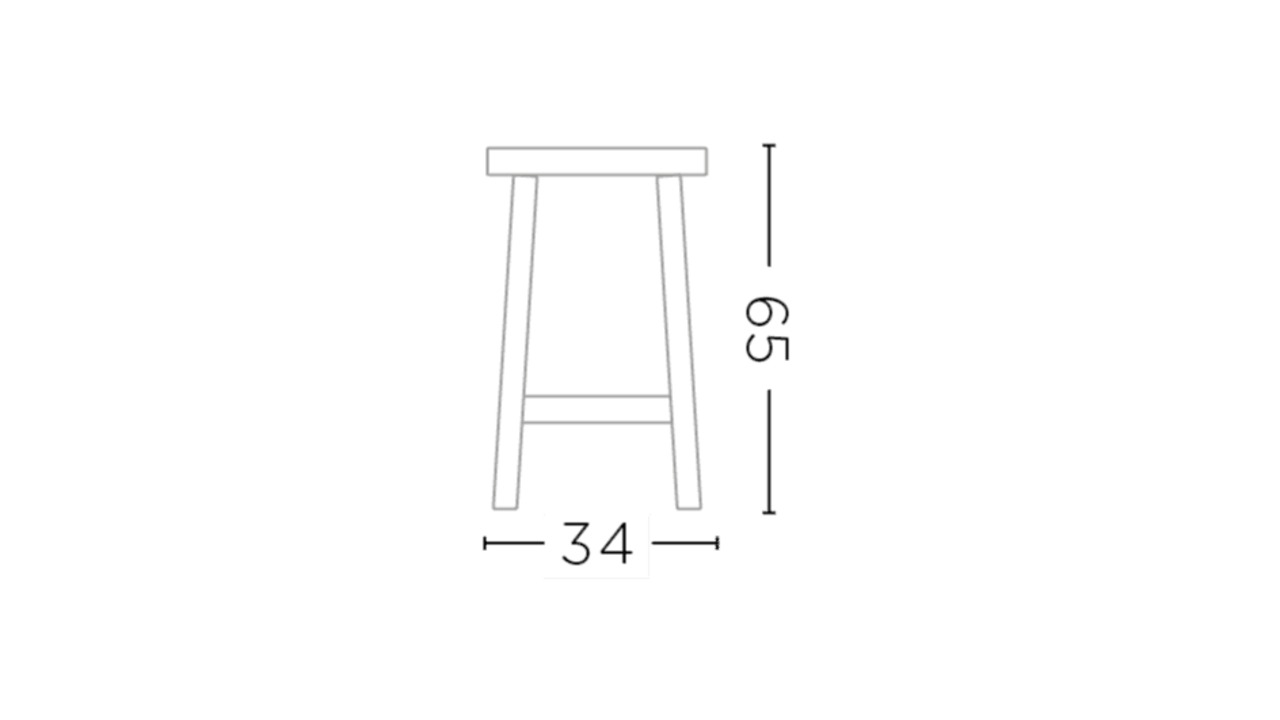 GOMMAIRE - Organic Living - Design Furniture Bar Stool Alex | Teak Natural Grey GOMMAIRE - Organic Living - Design Furniture Bar Stool Alex | Teak Natural Grey