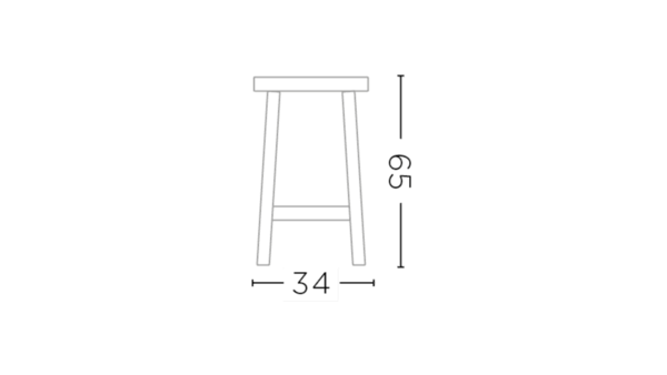 GOMMAIRE - Organic Living - Design Furniture Bar Stool Alex | Teak Natural Grey GOMMAIRE - Organic Living - Design Furniture Bar Stool Alex | Teak Natural Grey