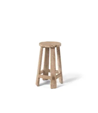 GOMMAIRE Outdoor Meubels | Organic Living Bar Stool Alex | Teak Natural Grey